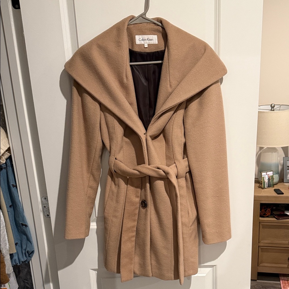 Calvin Klein Women's Camel Trench Coat